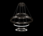 люстра реплика Light Ring Lamp by HENGE style ( 4 rings ) dark brass