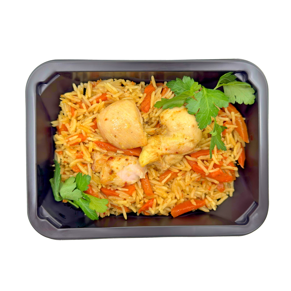 Плов с куриным филе бедра 250г.