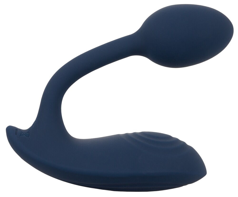 Темно-синий вибростимулятор в трусики RC Bendable Panty Vibrator (Цвет: темно-синий)