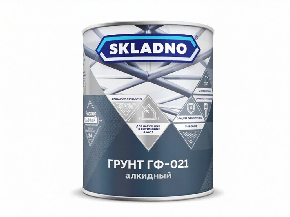 1,8 кг (SKLADNO) грунтовка серая ГФ-021