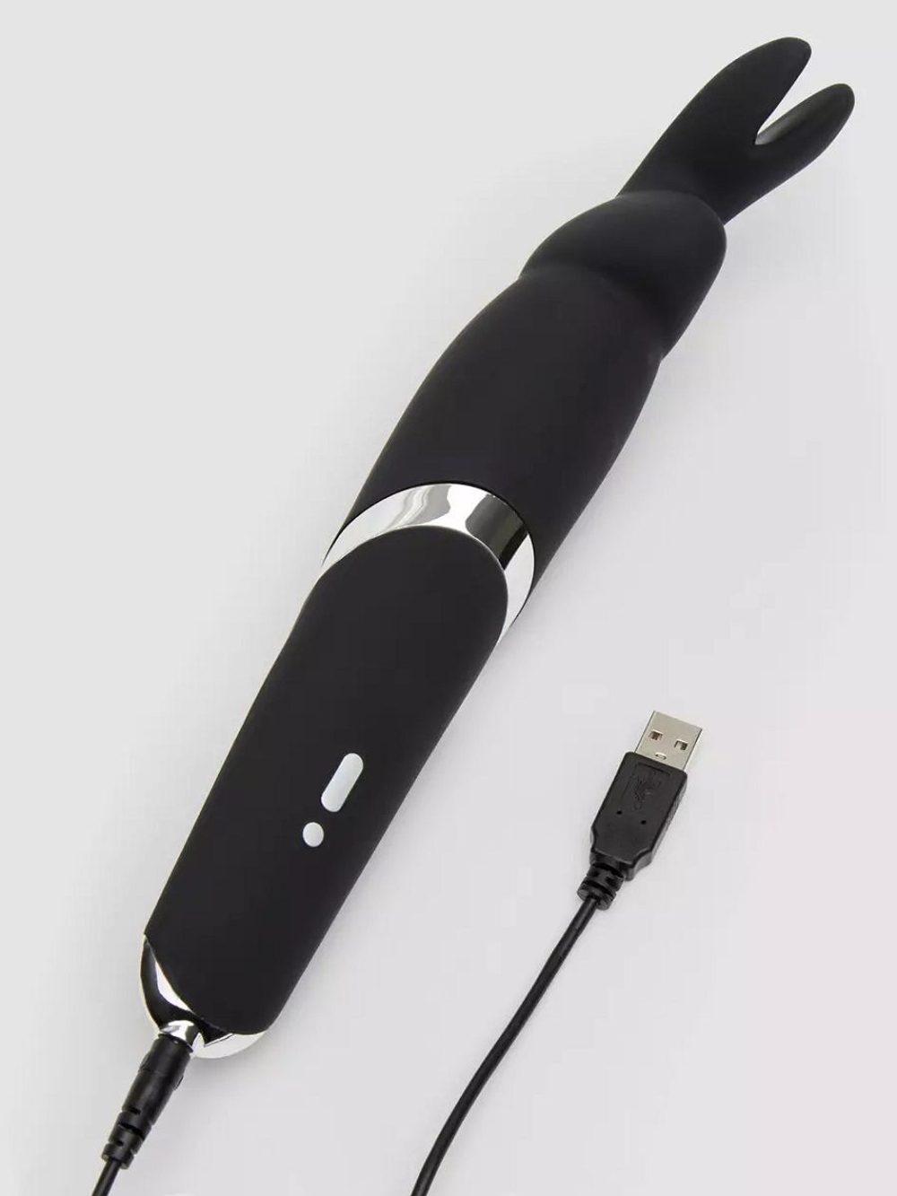 Черный вибратор Rabbit Rechargeable Wand Vibrator - 26,7 см. (Цвет: черный)
