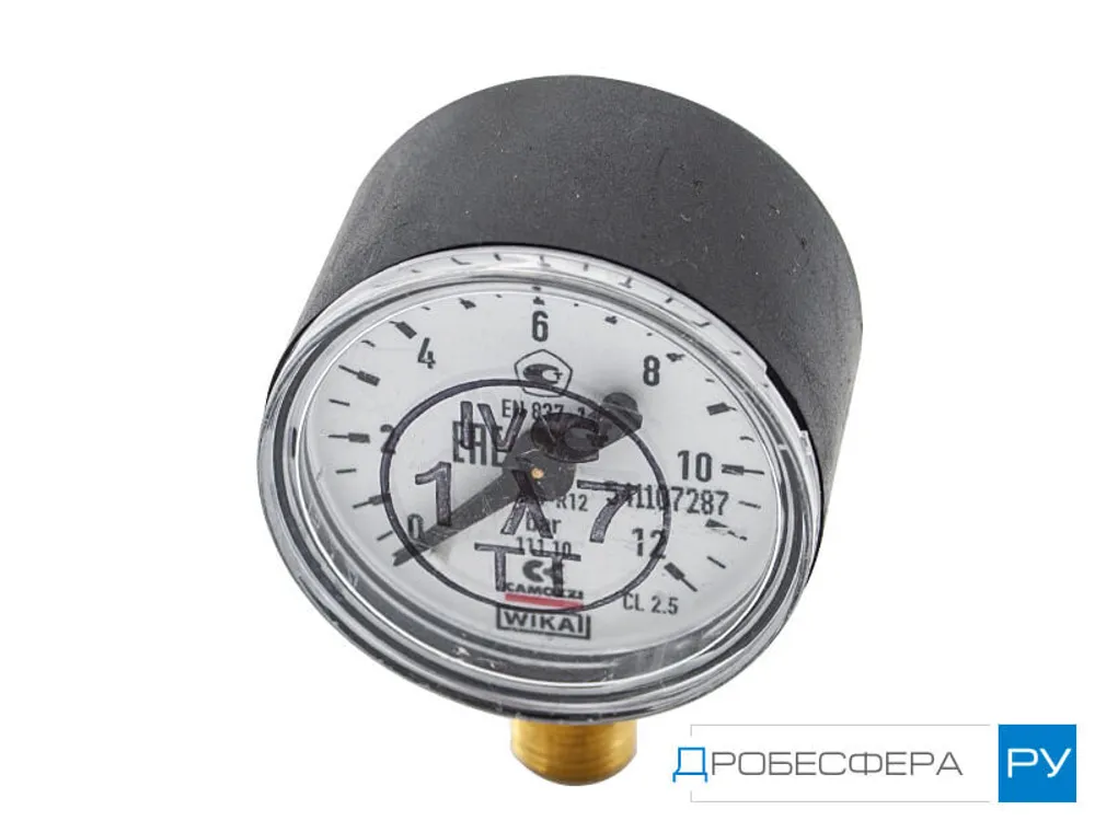 Манометр для компрессора 6 бар (0,6 МПа) радиальный R 1/8" диаметр 39 мм арт. M043-R06