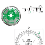 Пильный диск Klein 160 х 1,8 / 1,3 х 20 Z 48 FZ/TR NEG, подходит для пил FESTOOL AT160.04820