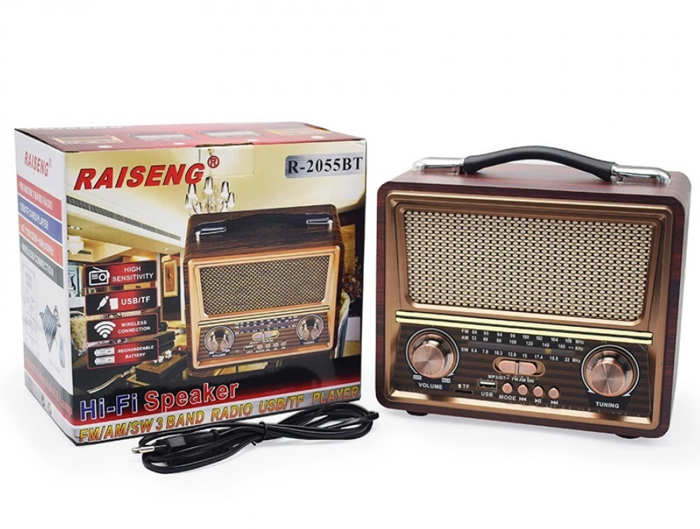 Ретрорадиоприёмник RAISENG R-2055BT оптом