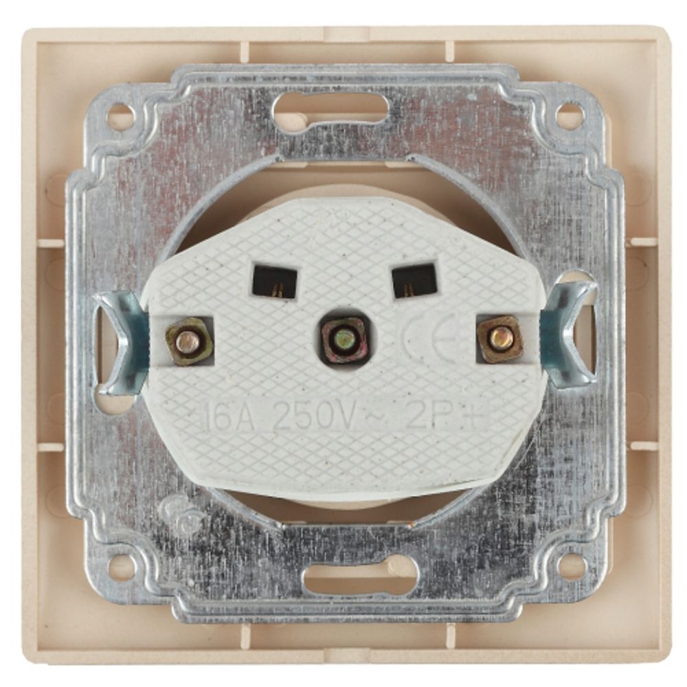 Розетка Intro Plano 1-201-04 2P 16А-250В IP20 СУ шампань | Intro Plano Шампань
