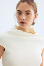 Топ с воротником-полуводолазкой — короткие рукава - H&M