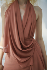 Топ с драпированной панелью и бретелью через шею — прямой крой - H&M