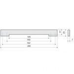 Ручка-скоба 192-160мм, отделка никель матовый