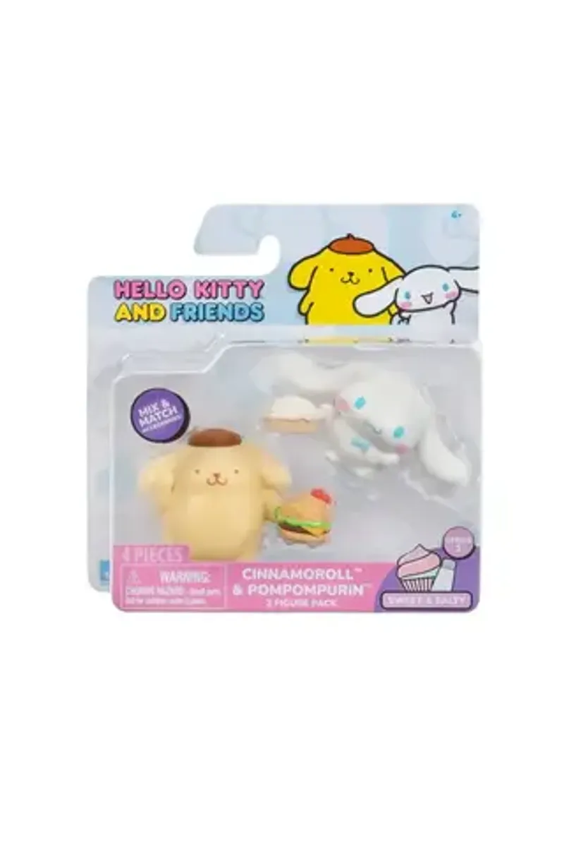 Фигурки JAZWARES Hello Kitty and Friends Series 1. Cinnamoroll and Pompompurin Ver. 1