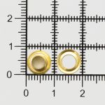 Люверсы металл ⌀4.4 мм (внутр.), h=5.42 мм, внешн. ⌀8.5 мм, №2, сталь, золото, уп.≈5000 шт, New Star