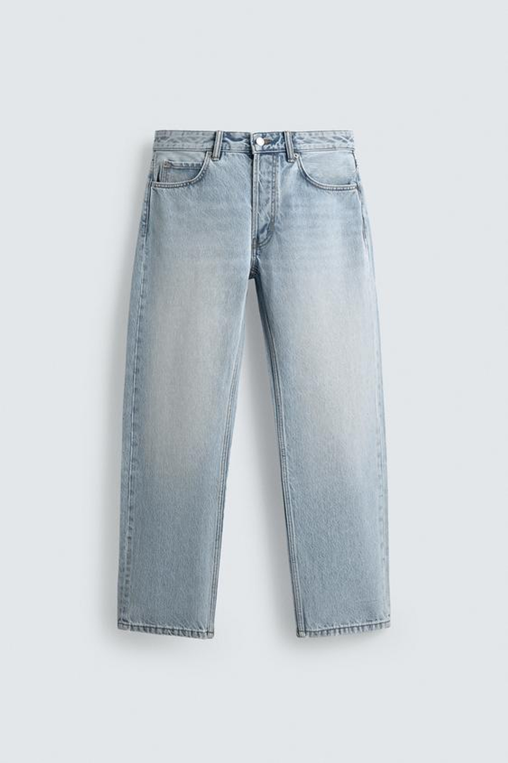 ZARA ДЖИНСЫ REGULAR FIT, ГОЛУБОЙ