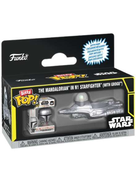 Набор Funko Bitty POP! Rides Star Wars Mandalorian in N1 Starfighter (with Grogu)
