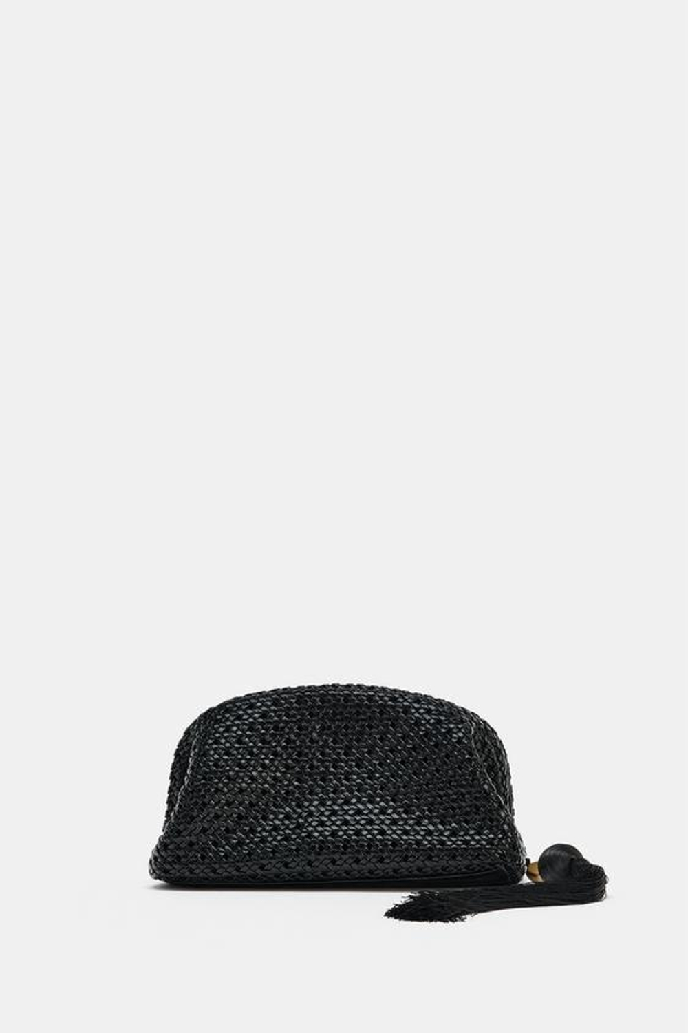 ZARA ПЛЕТЕНЫЙ КЛАТЧ, ЧЕРНЫЙ
