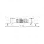 Труба гибкая Alcaplast A720  50(40)х50(40) 435-885мм