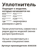 Термостойкий резиновый 4-сторонний уплотнитель двери духового шкафа с 4 крепежными крючками по углам для кухонных плит Hansa, Amica 8066308 (8049103, размеры в свободном состоянии под деформацию уплотнения зазора составляют ~420х330 мм)