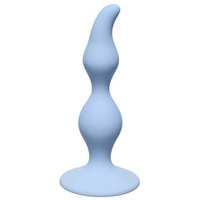 Голубая анальная пробка 12,5см Lola Games First Time Curved Anal Plug Blue 4105-02Lola