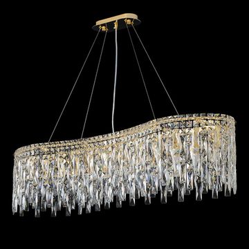 Подвесная хрустальная люстра 12*Е14 Abril SP12 L1200 Gold золото Crystal Lux