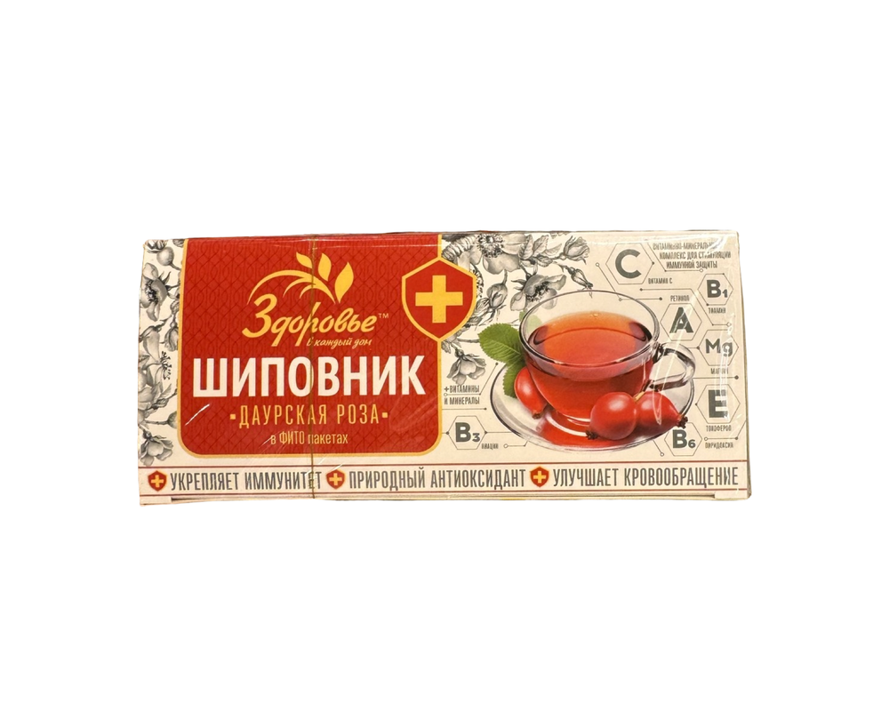 Шиповник молотый ЗДОРОВЬЕ ф/п картон 54г(2г*27)*12