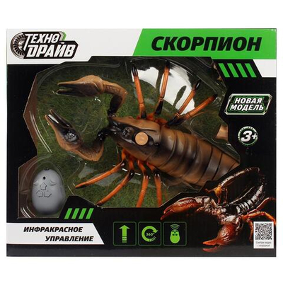 Скорпион инфр.упр. свет, движение, вода,коробка31*27*9см (Технодрайв)