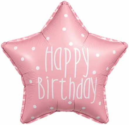 Звезда "Розовая Happy Birthday"