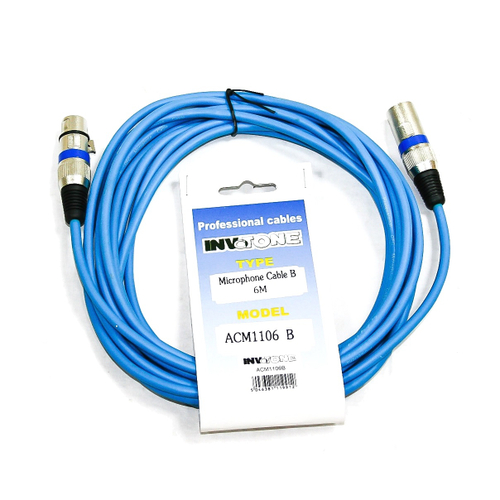 INVOTONE ACM1110 B - микрофонный аудиокабель, XLR(папа)/(мама), длина 10 м (синий)