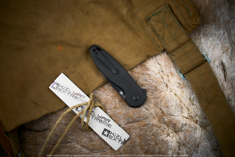 Складной нож Kizer Cozy сталь 154CM Черное Покрытие рукоять G10