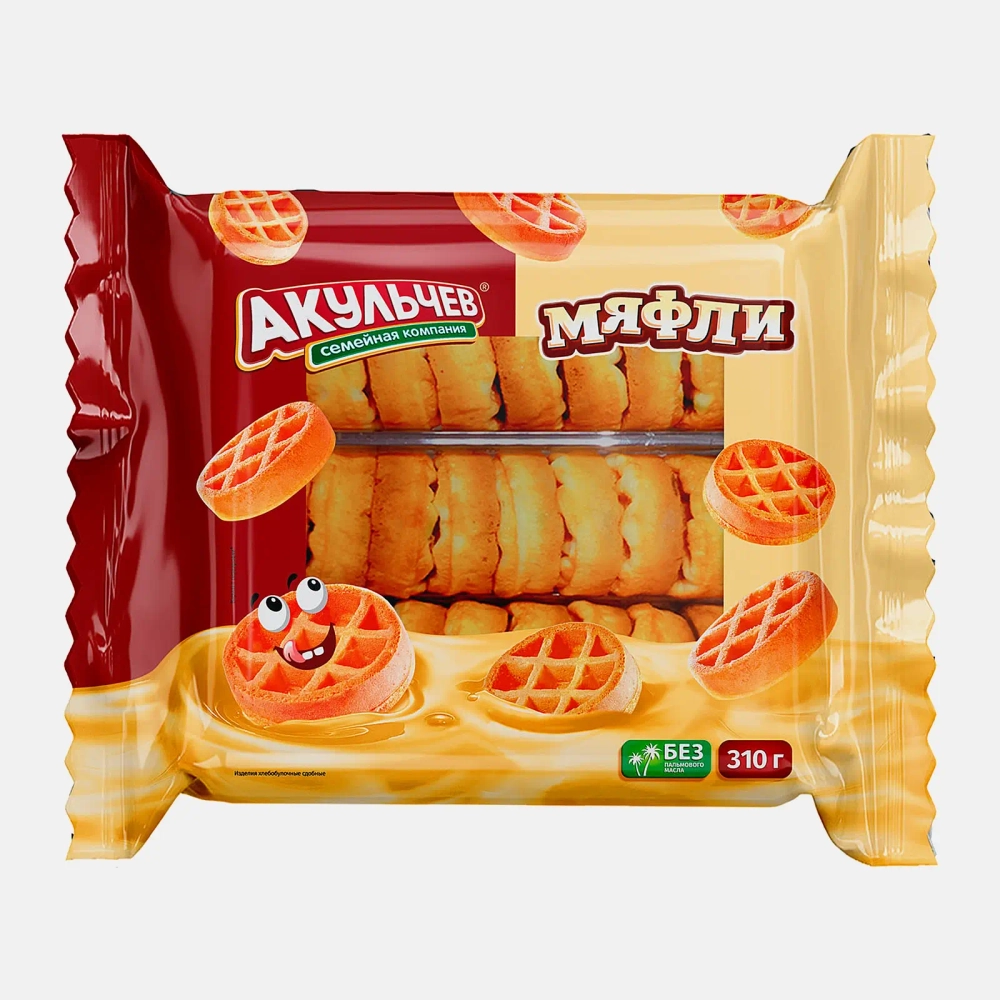 Вафли-мяфли мягкие Акульчев 310г
