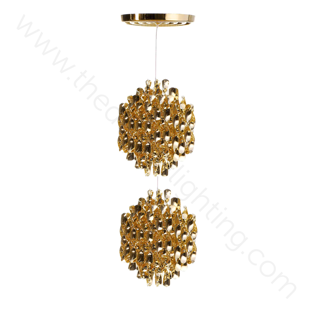 Pendant design lamp  Spiral SP02 by Verpan Panton (Gold)