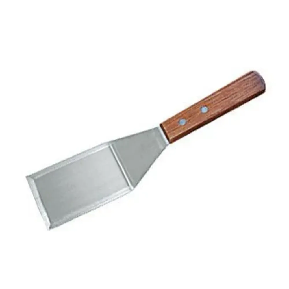 Лопатка 11*7 см острые края нерж. 30 см с дерев. ручкой P.L. Proff Cuisine