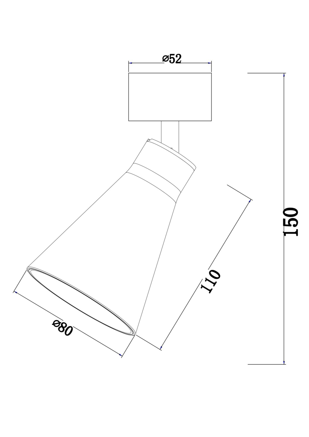 Потолочный светильник Technical C061CL-01B