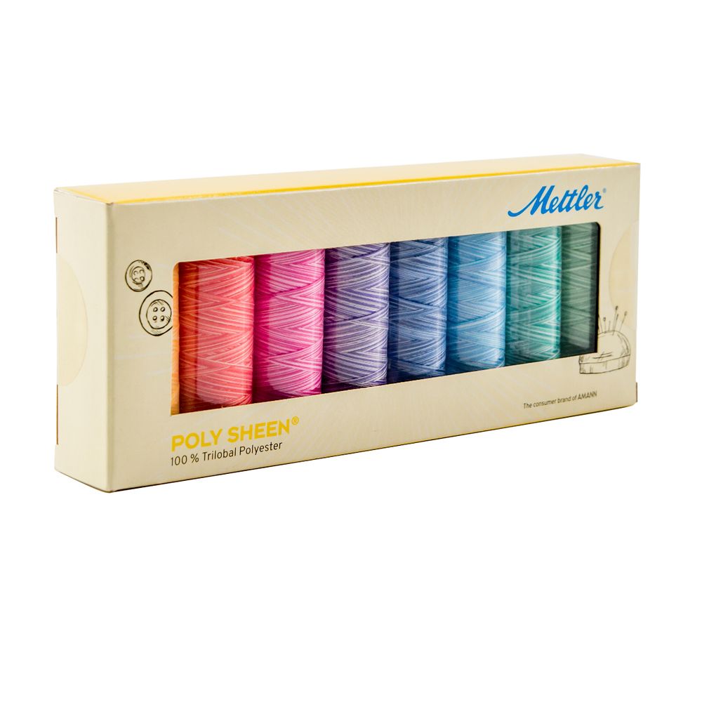 Нитки швейные (набор) Mettler Poly Sheen в подарочной упаковке, 8 катушек, 1 шт