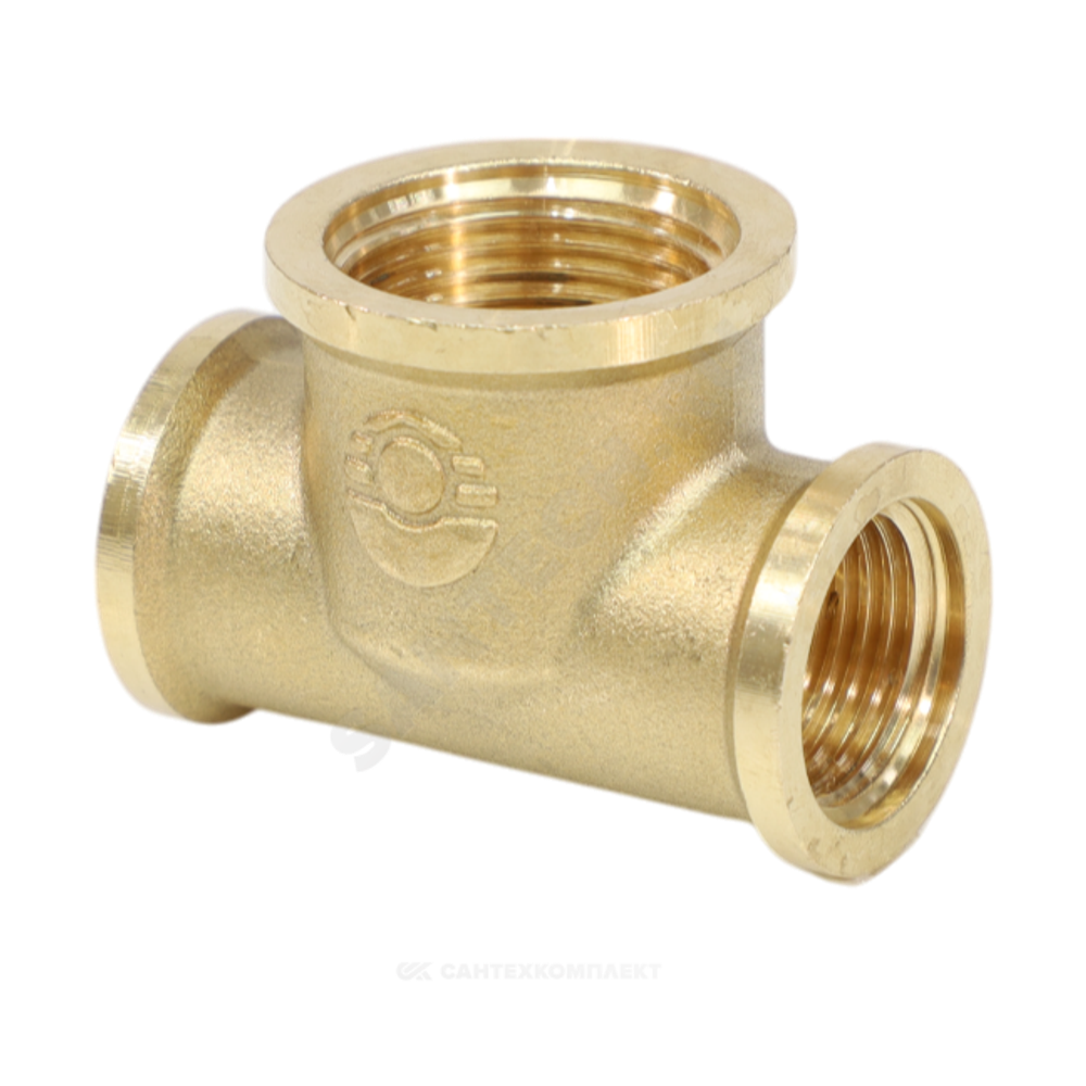 Тройник латунь переходной Ду 25х15х25 (1"х1/2"х1") ВР VALFEX VF.750.L.100.012.100