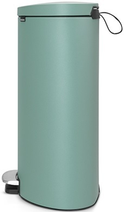 Ведро Brabantia FlatBack 40л бирюзовое сбоку