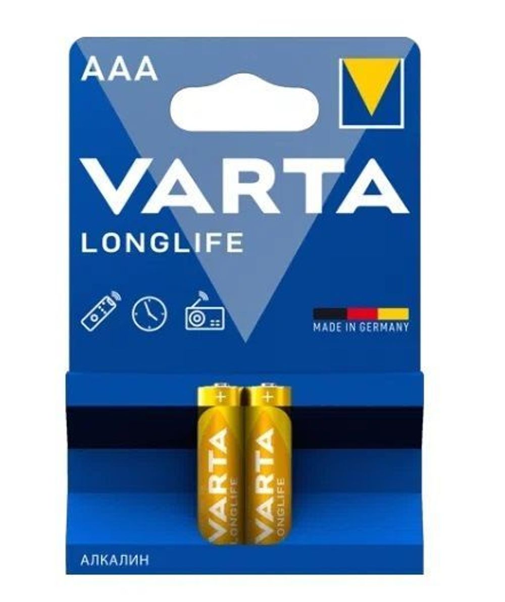 Батарейка Varta 4шт LR03 ААА Longlife золотые