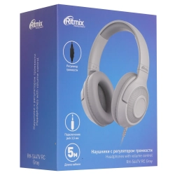 Ritmix RH-544TV RC Grey — проводные накладные наушники