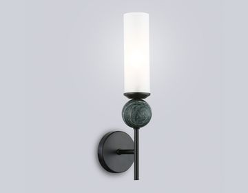 Настенный светильник с мрамором 1*E14 LH53276 зеленый/белый/черный High Light Ceramo Modern Ambrella
