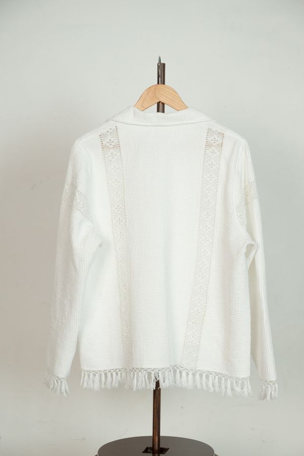 Рубашка Вафельная / Waffle Long Sleeve белая - фото 6