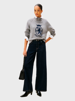 Свитер Tommy Hilfiger Intarsia Crest Logo Wool- Blend Mid Grey Heather