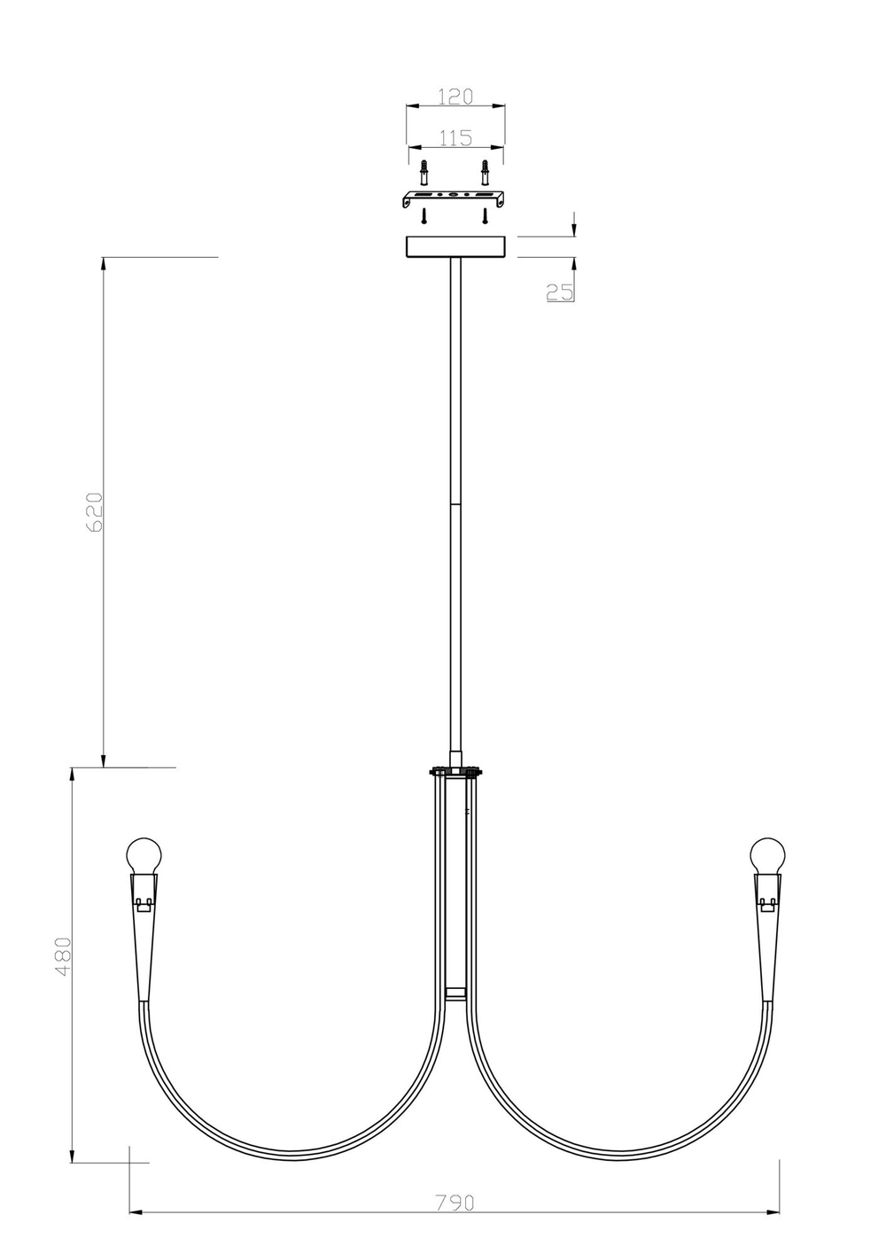 Подвесная люстра Freya Branches FR5253PL-08N