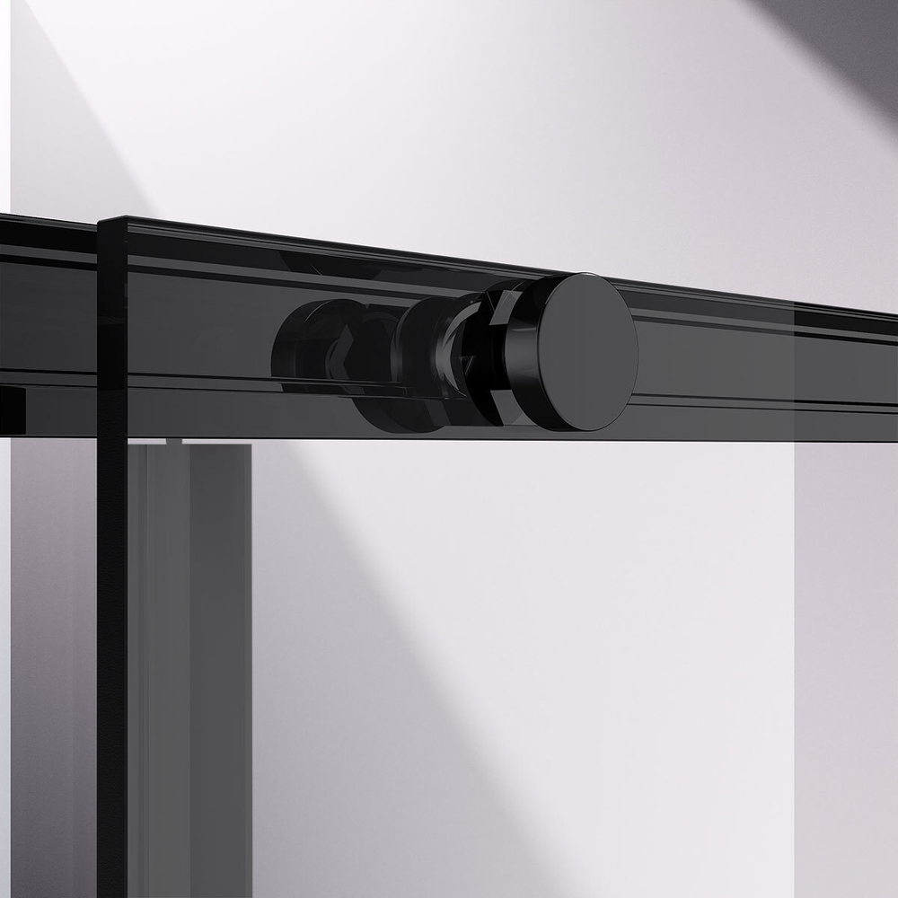 Душевой уголок Слим-Н (Slim-N) VSS-4SN900CLB, 900*900, черный, стекло прозрачное,
