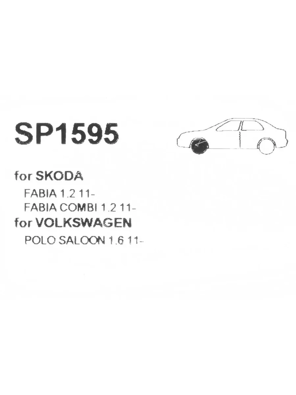 Колодки тормозные VW Polo Sedan (10-) передние (4шт.) SANGSIN