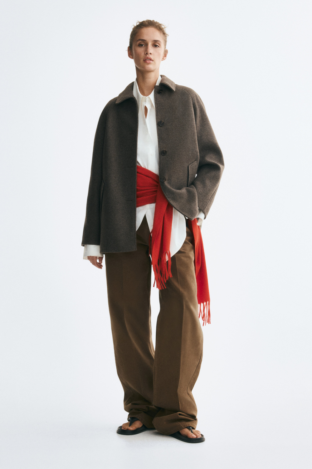 Пальто с карманами с клапанами - H&M
