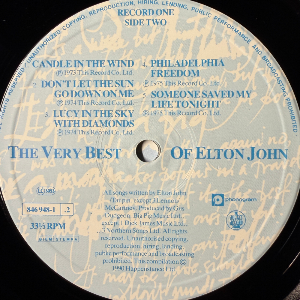 Elton John - The Very Best Of Elton John 2LP (Европа 1990г.)