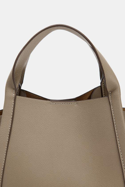 ZARA СУМКА CITY С ПЛЕЧЕВЫМ РЕМНЕМ, СЕРО-КОРИЧНЕВЫЙ