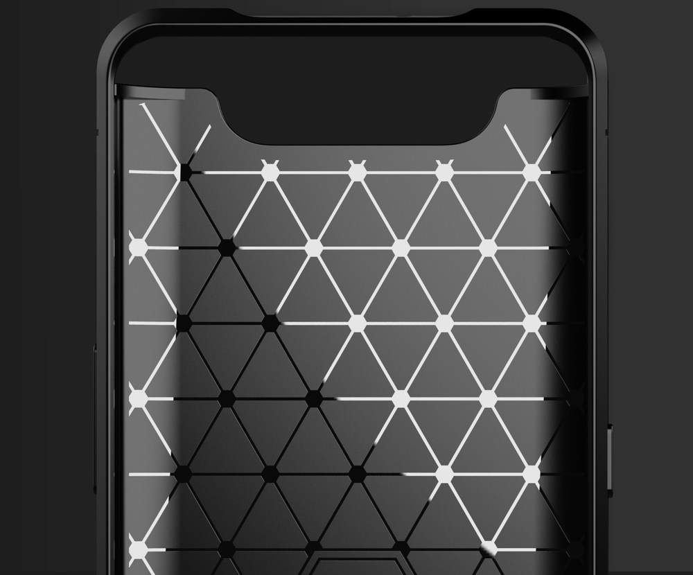 Чехол для Samsung Galaxy A80 (Galaxy A90) цвет Blue (синий), серия Carbon от Caseport