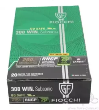 Патрон нарезной Fiocchi .308 Win Subsonic RNCP (200grn) 13 гр.