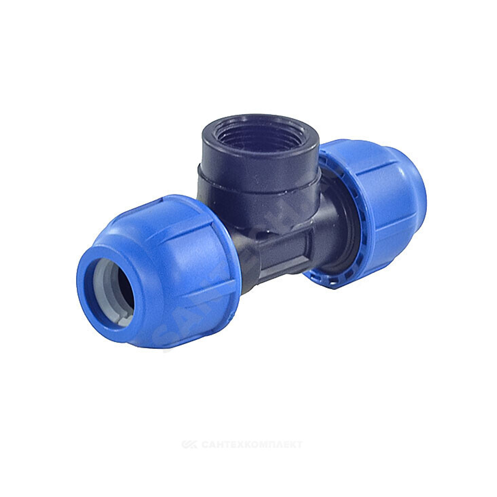 Тройник компрессионный ПЭ Дн 20х3/4"х20 ВР Ру16 RTP (РосТурПласт) 11600