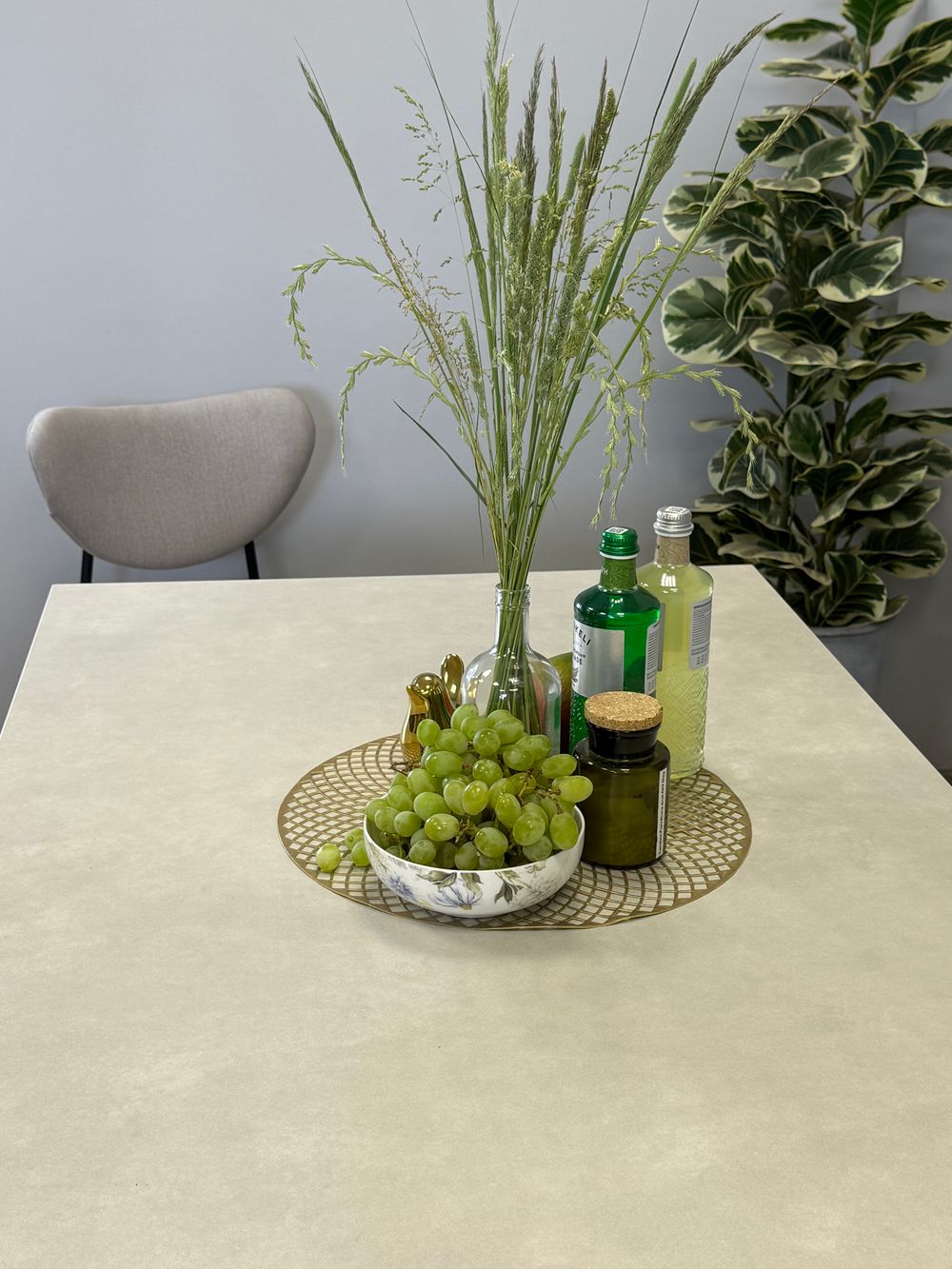 Стол Kenner LK1200, черный/керамика CARMEN LIGHT GRAY арт.170156