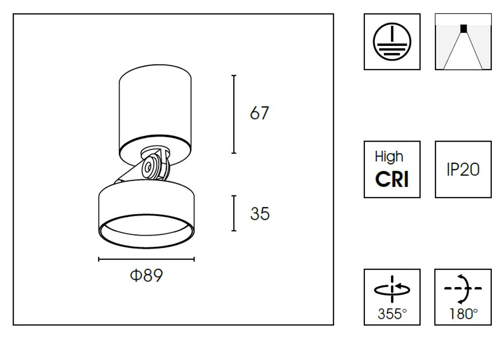 Спот WB8512DR d.8.9
