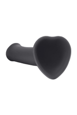 Черный фаллос на присоске Silicone Bendable Dildo L - 19 см. (Цвет: черный)